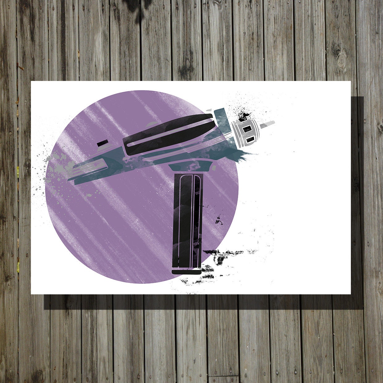 Star Trek Phaser geek art movie poster nerd poster print size 11x17 retro art