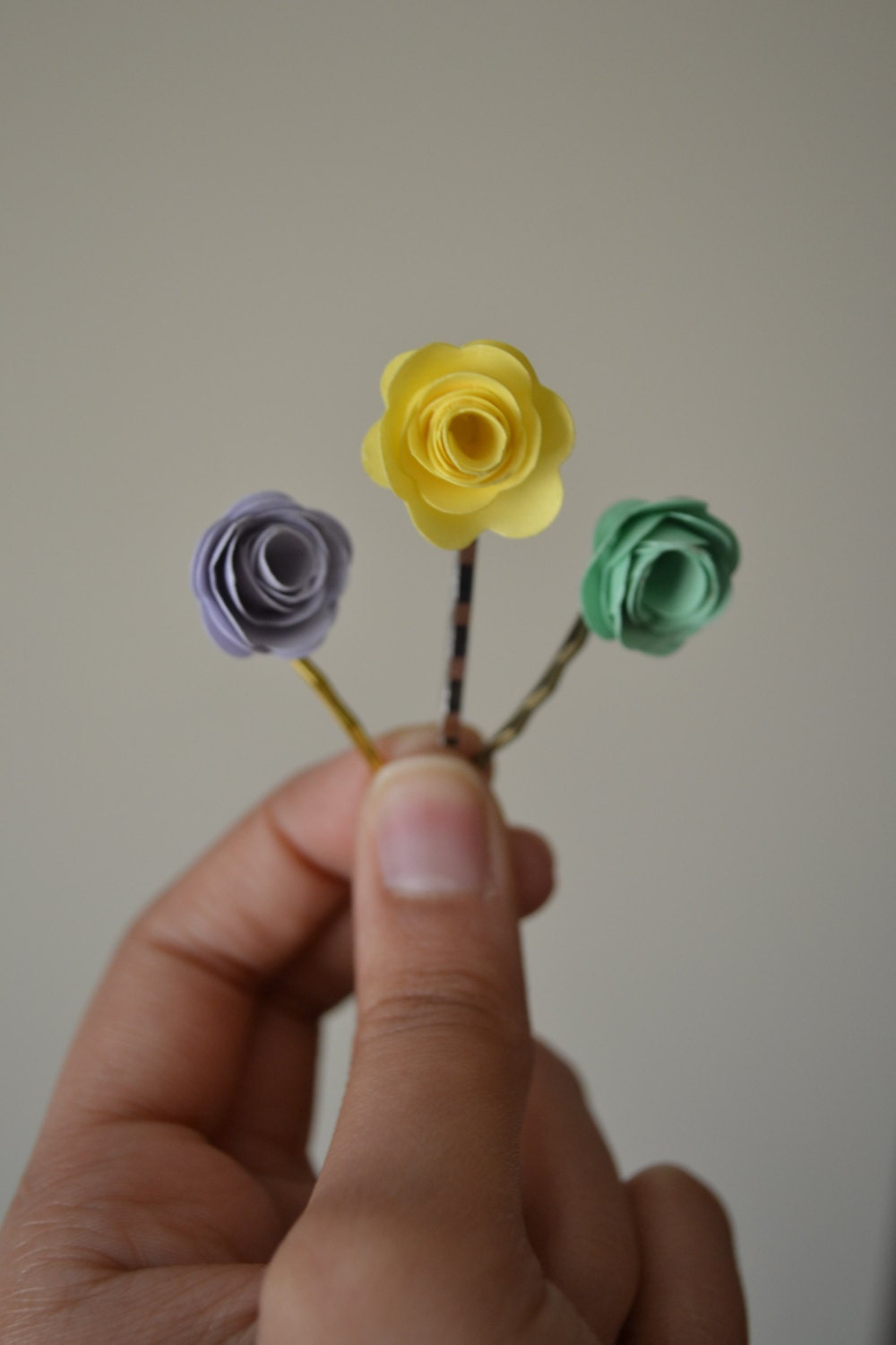 Rose Hair Pins Set of 3