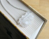 CLEARANCE - all must go, Rough Crystal Quartz Necklace Raw Stone Crystal Quartz Boho Style Minimalist Modern Jewelry