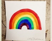 Pride Rainbow Watercolor Painting no.2