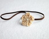 Baby Girl Headband, Crochet Flower Headband, Newborn Baby Headband, Photography Prop