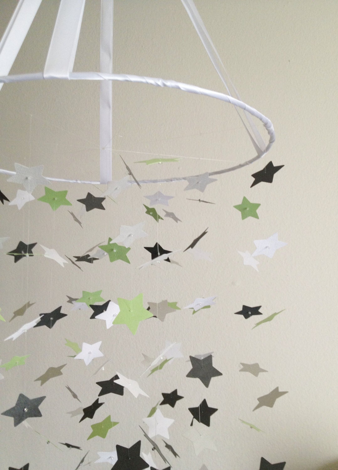 FREE SHIPPING Starry Night Star Mobile. Nursery Decor, Photo Prop, Baby Shower Gift, Mobile.