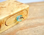 Huon Pine Bandsawn Box with twin drawers and watery handmade glass drawer knobs