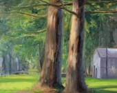 original painting trees landscape 12x12