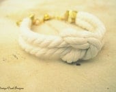 Nautical Rope Bracelet, Sailors Rope Bracelet, Infinity Knot Bracelet, Gold Anchor,  Summer Fashion, Gift for Her, Beach Wedding,