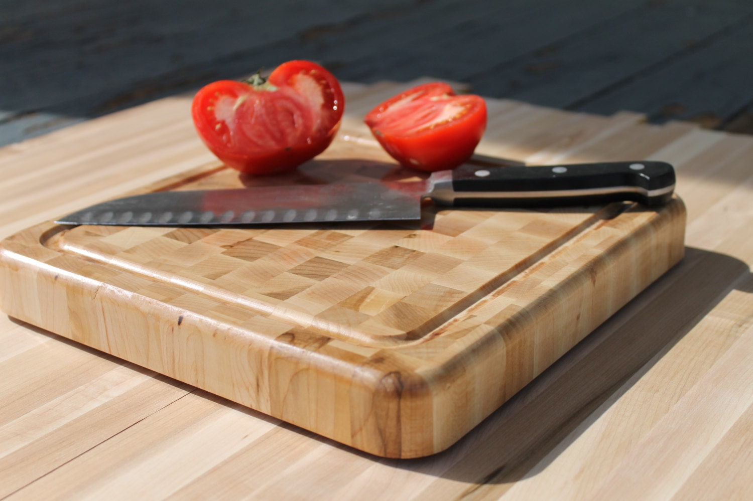 Woodbob End-Grain Cutting Board, Cheeseboard 10'' x 10''