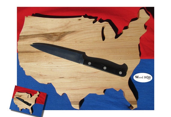 14'' USA State Shaped Cutting Boards by WoodBoB.COM