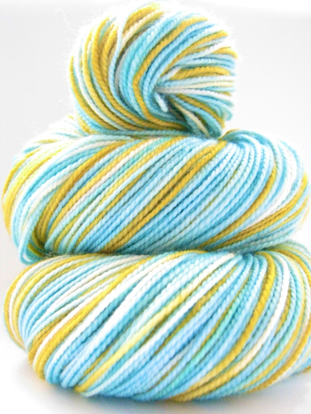 Hand Dyed Yarn - Superwash Merino, Classic Sock Yarn in Ocean Sunrise - Preorder