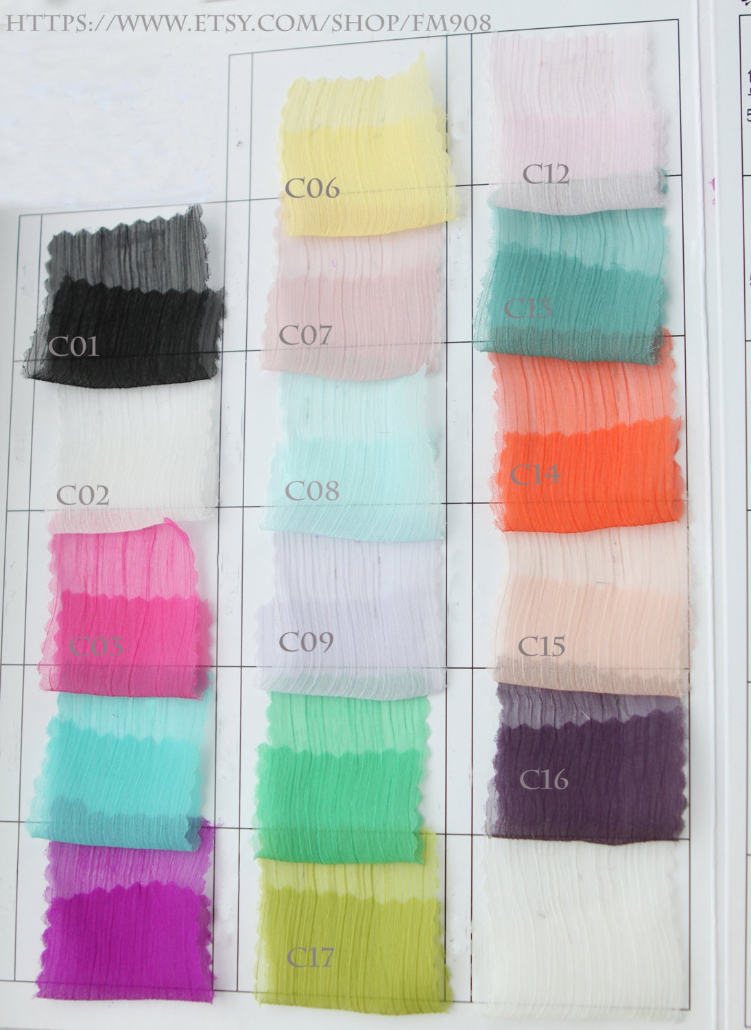 Crinkle Chiffon Swatch