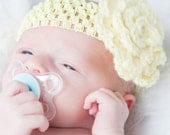 Rosette Flower Infant Headband, Photo Prop, Choose Your Color