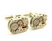 Steampunk Watch Cuff Link, Antique Cufflinks from Watch Movements