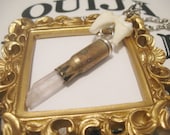 Large Bullet Shell Quartz Crystal Necklace-Wolf Tooth Necklace