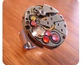Orange Ring Crystal Ring Watch Ring Steampunk Ring