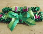 Emerald  Wedding Bridal Garter Set Pantone Color of the Year