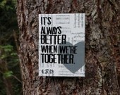11x14 or 16x20 Custom Wedding/Song Lyrics