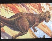 Retro Dinosaurs - Book Page Envelopes - Set of 10 - Recycled Revamped Upcycled Stationery - 4 Bar Size