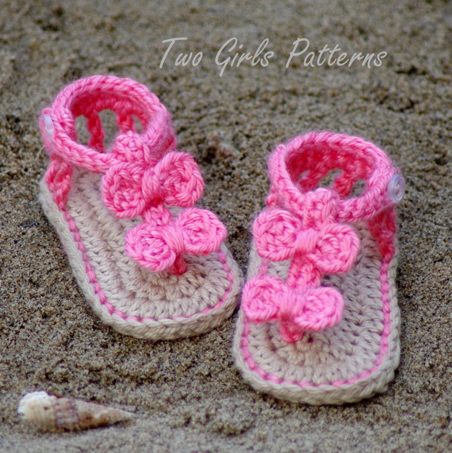 Baby crochet pattern sandal 2 Versions and Free barefoot sandal pattern included with purchase number 211 Instant Download