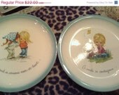 Vintage Collector Plates Set of Two Adorable from the Gigi Collection Home Decor Wall Hangings 1960's 1970's Home Decor