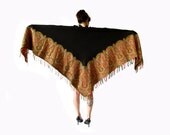 Civil War Era Shawl.  19th Century Large Paisley Shawl. Antique Beauty