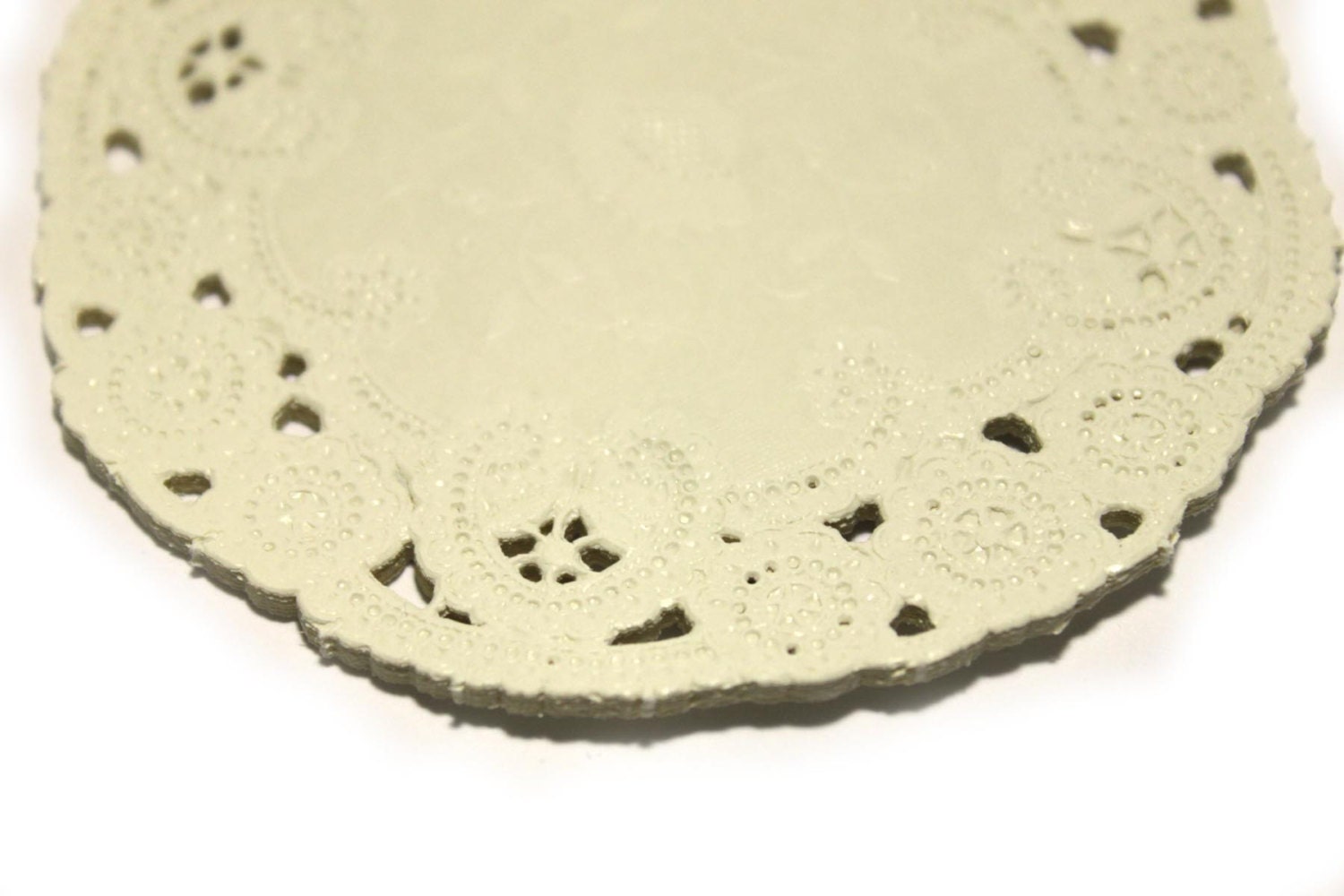 Cream French Paper Doilies- 100 doilies- 4 inch, white