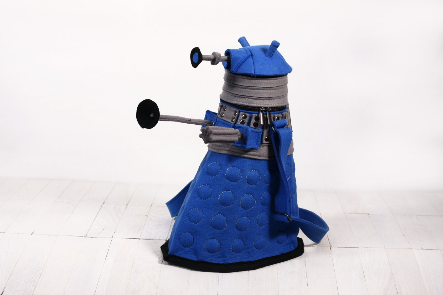 Blue Felt Dalek Bag (Blue Dalek Purse)