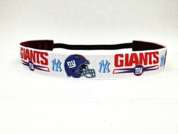 CLEARANCE SALE - Adjustable No Slip Sports Headband- NFL Football- New York Giants