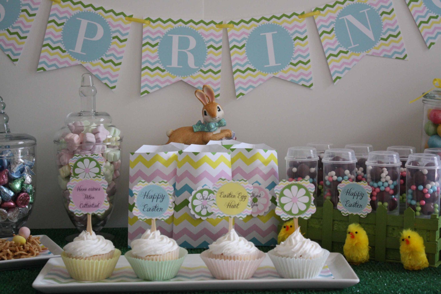 CUSTOM Banner - Easter Chevron Collection - BellaGrey Designs Il_170x135