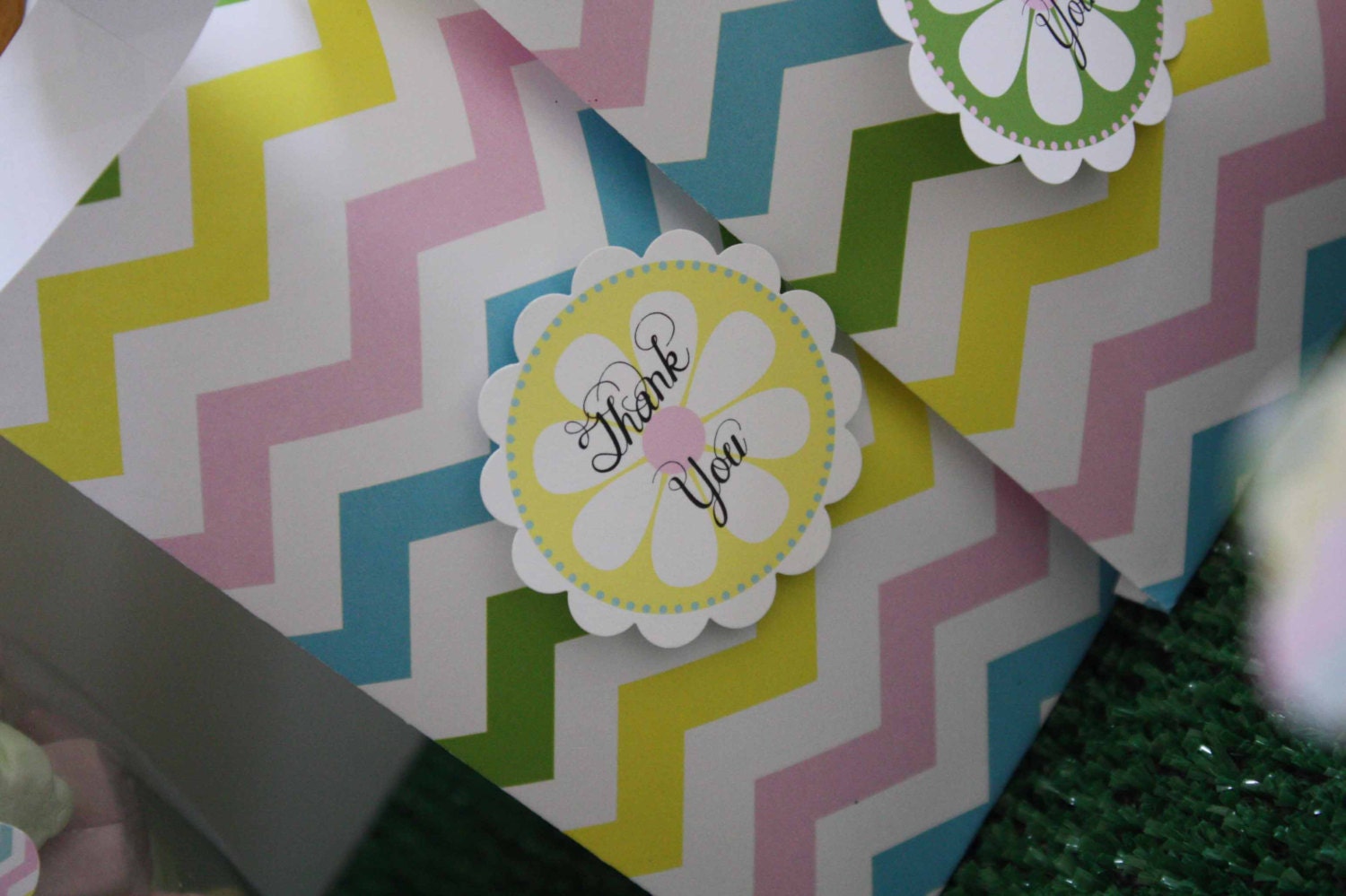 CUSTOM Party Favor Tags - Easter Chevron Collection - BellaGrey Designs Il_570xn