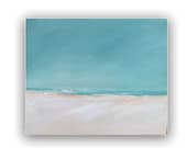 Painting Acrylic Original, Fresh Spring Beach- Abstract Seascape, Free Shipping