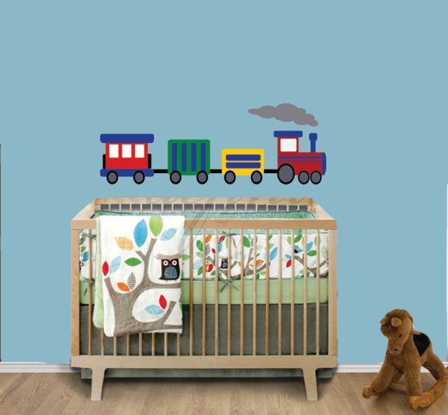REUSABLE Train Wall Decal - Childrens Decals - B605CWA