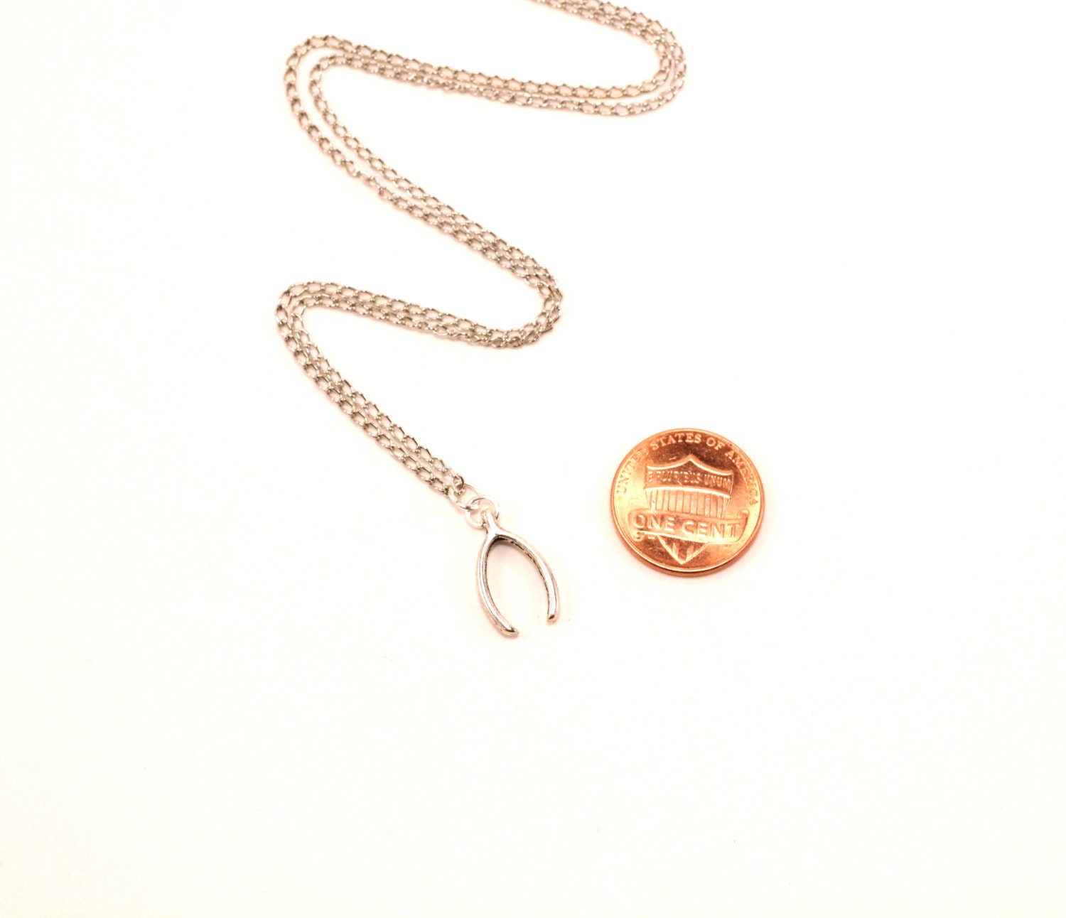 Small Wishbone "Make a Wish" Necklace