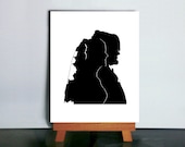 Custom Profile Silhouette Side View Paper Cutting