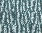 Cameron Home Decor Fabric - Aquarius Teal and White