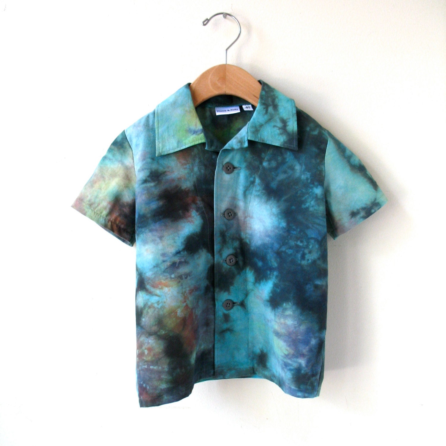 Hand Dyed Boy's Shirt - 100% Cotton