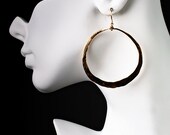 Heavy Hammered 14K gold fill hoops