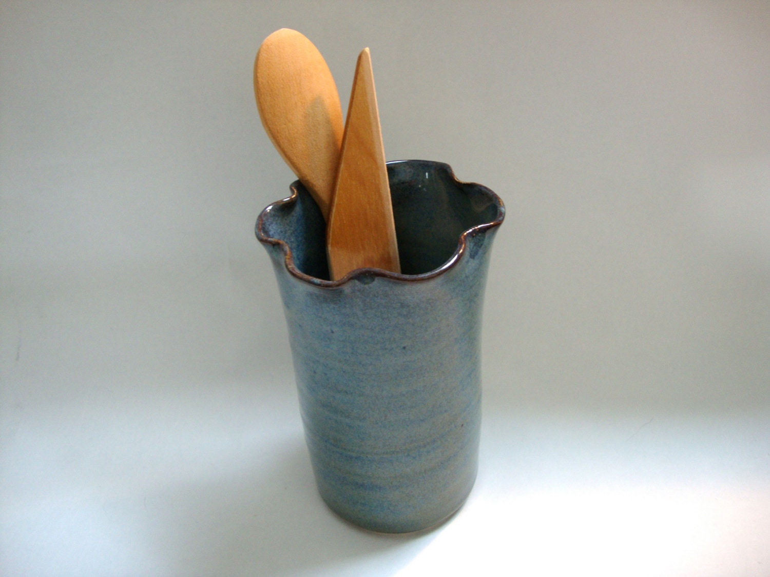 Floating Blue Utensil Holder Vase in stock ready to ship