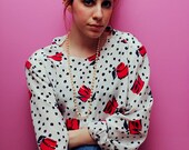 Vintage rose party blouse