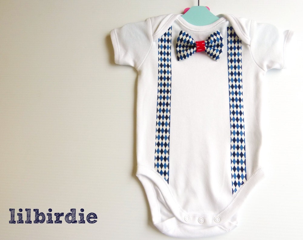 Baby Boy Bow Tie Fun Formal Onesie Bodysuit