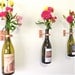HARDWARE ONLY - 6 Wine Bottle Wall Flower Vase Kits - copper, silver or iron hardware - DIY - hostess gift