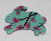 Bunny Magnet - Arizona Pink Flower Green Tea Can
