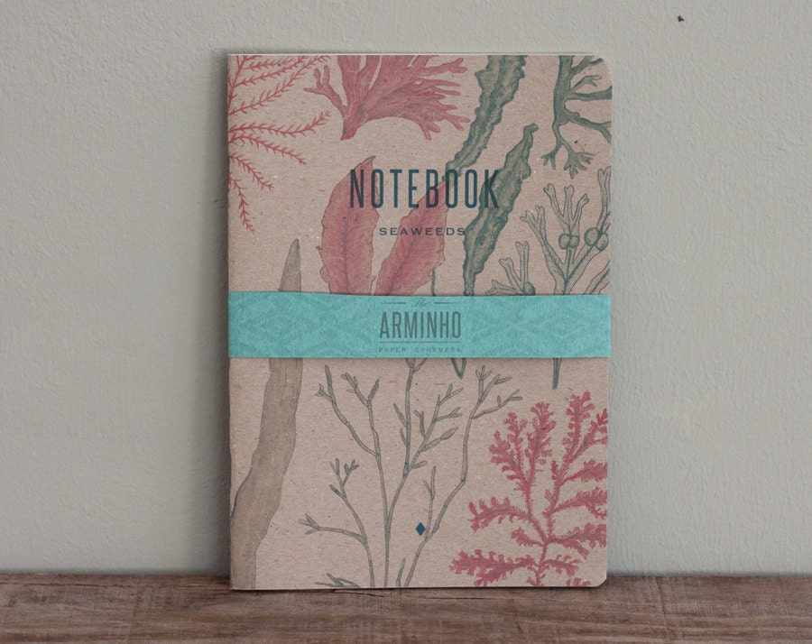 SEAWEEDS - notebooks - recycled brown cover -  SEA5015B