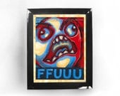 Rage Guy Art Print, Internet Meme, 8x10 Hope Poster Parody, FFUUU, Rage Comics, Rage Face Guy