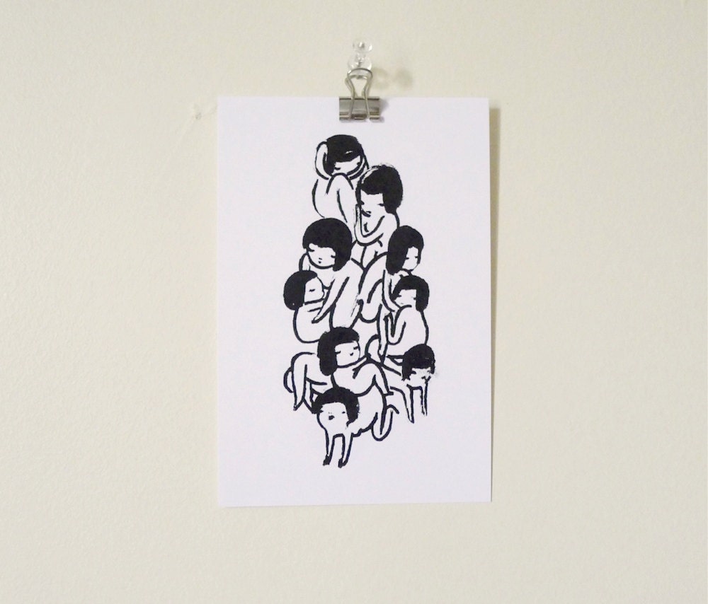 little herd - mini print