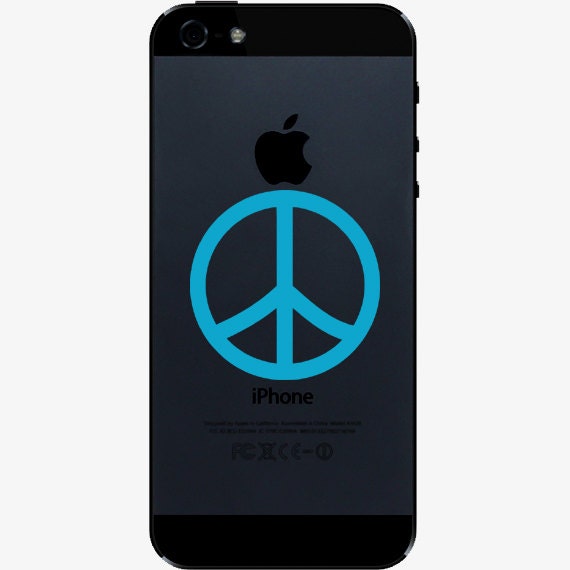 Peace Sign Mini/Cell Phone Vinyl Decal Sticker - ANY Color