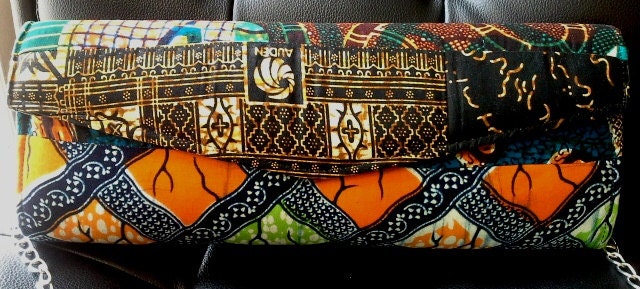 Patchwork ankara clutch by Gitas PORTAL