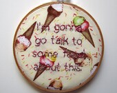30 Rock Quote Embroidery - I'm gonna go talk to some food about this