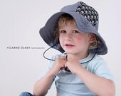 Kids adjustable skull full brim sunhat