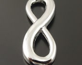 5 Pieces of Antique Silver Infinity Charm Supply Pendant for Necklace, Bracelet, Craft Supply, Jewelry Supply