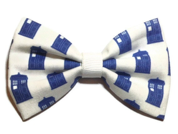 Dr. Who TARDIS Themed Fabric Hair Bow (Sneak Preview)
