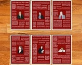 The Thick of It red collection alternative television posters - 12" x 18" (Made to order)